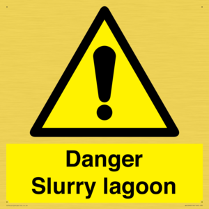Danger Slurry lagoon